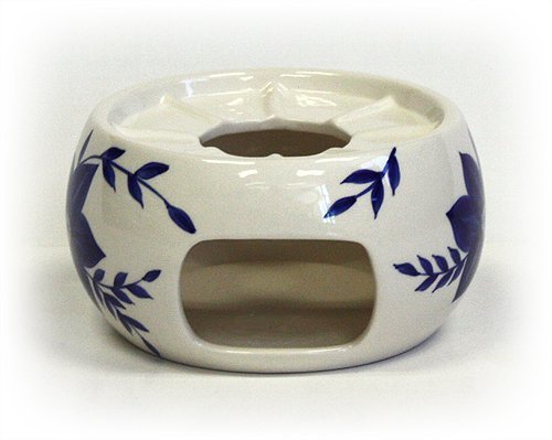 Blue Blossoms Teapot Candle Warmer by Hues & Brews N2