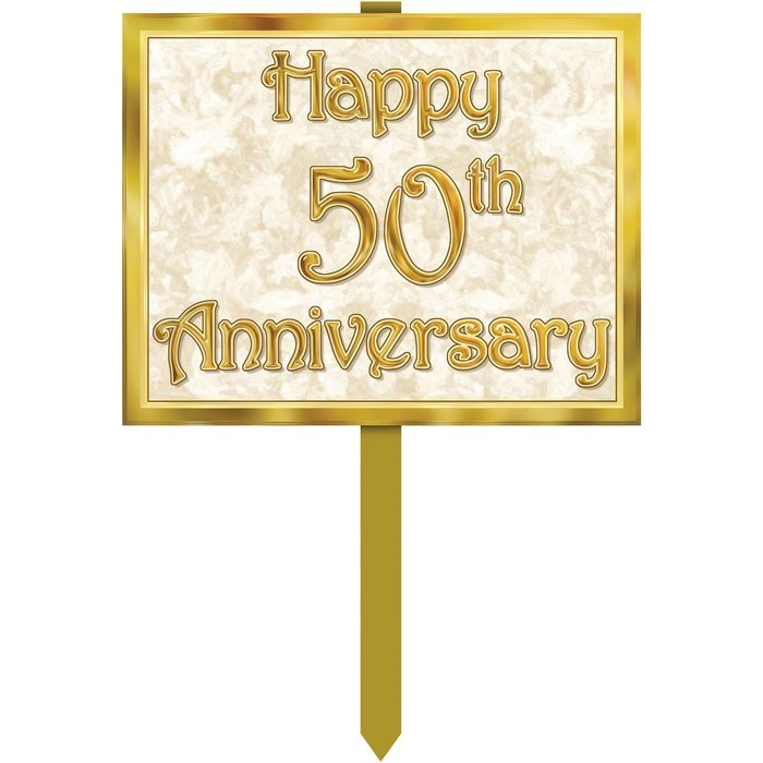 50th Anniversary Yard Sign Party Accessory (1 count)