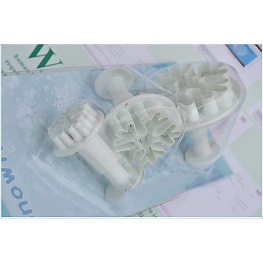 Sher Christmas Snowflake Fondant Cake Cookie Decorating Plunger Mold N2