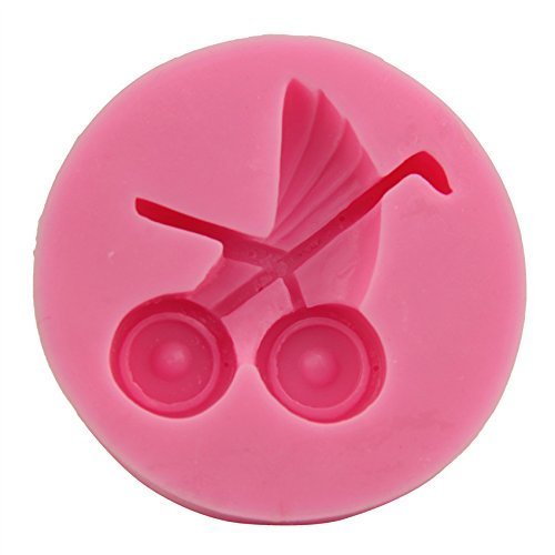 Let'S Diy Baby Carriage Shape Chocolate Candy Jello 3D Silicone Mold Mould Cake Tools Bakeware Pastry Bar N2