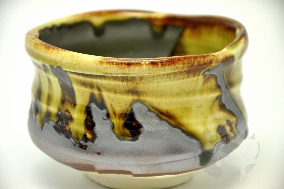Japanese Mino Yaki ware Matcha Bowl Green Tea 11.5 / 11.5 / 8cm (4.5 / 4.5 / 3.1inch)[7350] N6
