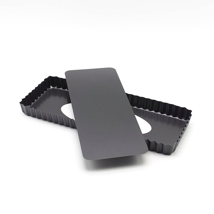 Lautechco 14-inch Non-Stick Quiche Pan (Rectangle) With Removable Bottom N7
