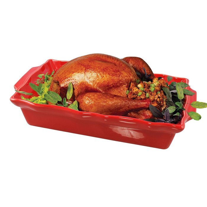 Swissmar Le Cordon Bleu Charmant Large Rectangular Roasting Dish, 5.3 Quart, Jaune Yellow