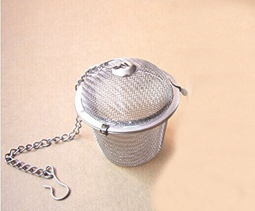 Edealing Stainless Mesh Ball Reusable Strainer Herbal Locking Tea Filter Infuser Spice M Size
