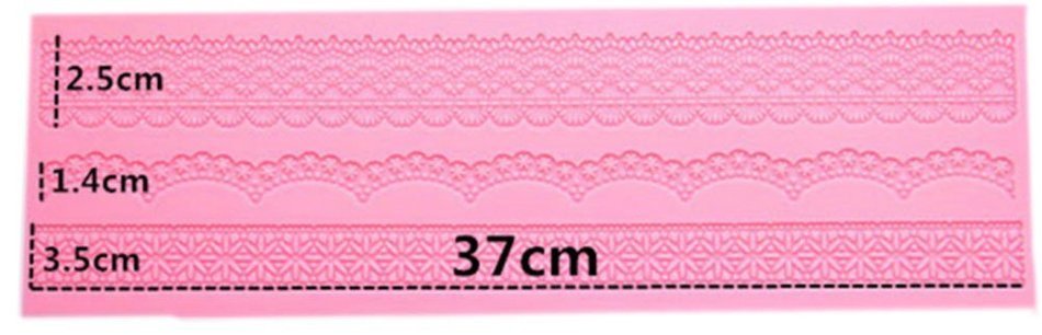 Lesirit Flower Pattern Silicone Fondant Mat Cake Lace Embossed Cake Mold Mould (A) N3