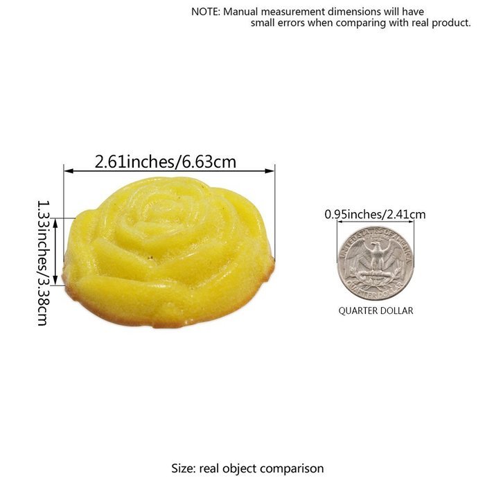 Cake Bread Molds, 2PCS YYP [6 Cavity Rose Shape Mold] Silicone Cake Bread Making Mold for Home Baking - Reusable... N6