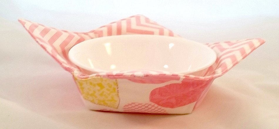 Microwave Bowl Cozy Hearts/Chevron N4