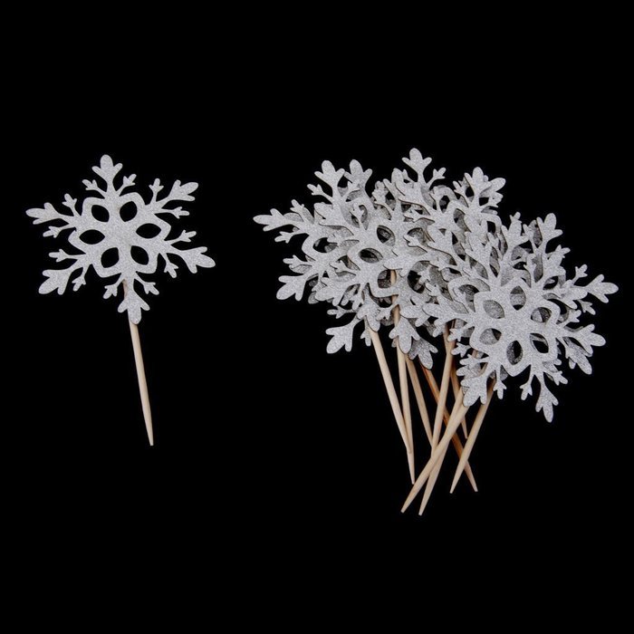 Paper Snowflake Cake Topper Wedding Decoration Birthday Party Favor Pack of 10 N5