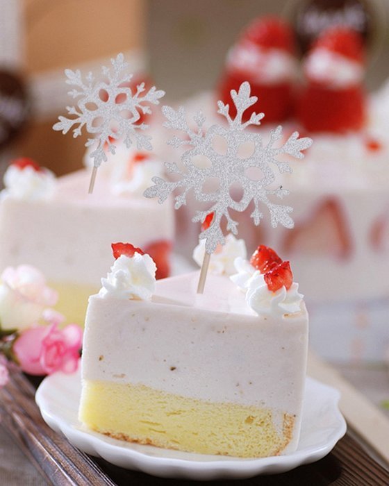 Paper Snowflake Cake Topper Wedding Decoration Birthday Party Favor Pack of 10 N6