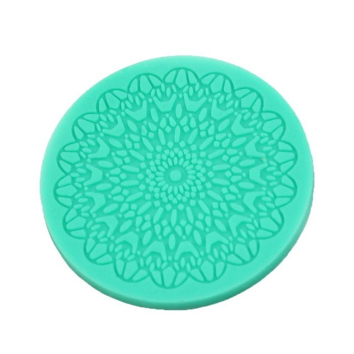 niceEshop(TM) Embossing Lace Silicone Mold Fondant Cake DIY Decorating Tool (Green) N2