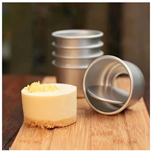 Astra shop Perfect Performance Aluminium Mini Round Chiffon Cake Pan, Set of 5 N4