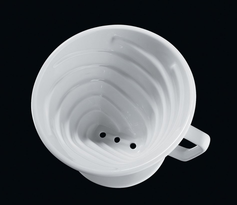 Cilio Premium Vienna Akantus White Porcelain 1l Coffee Pot & 4 Cup Filter Holder N2