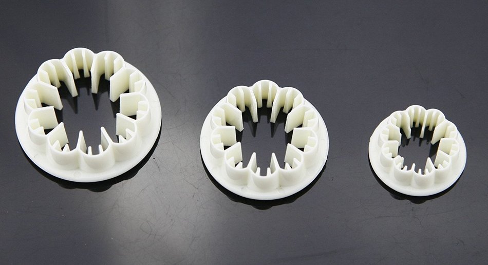 Set of 3pcs Fondant Carnation Cutter cake decorating fondant embossing tool