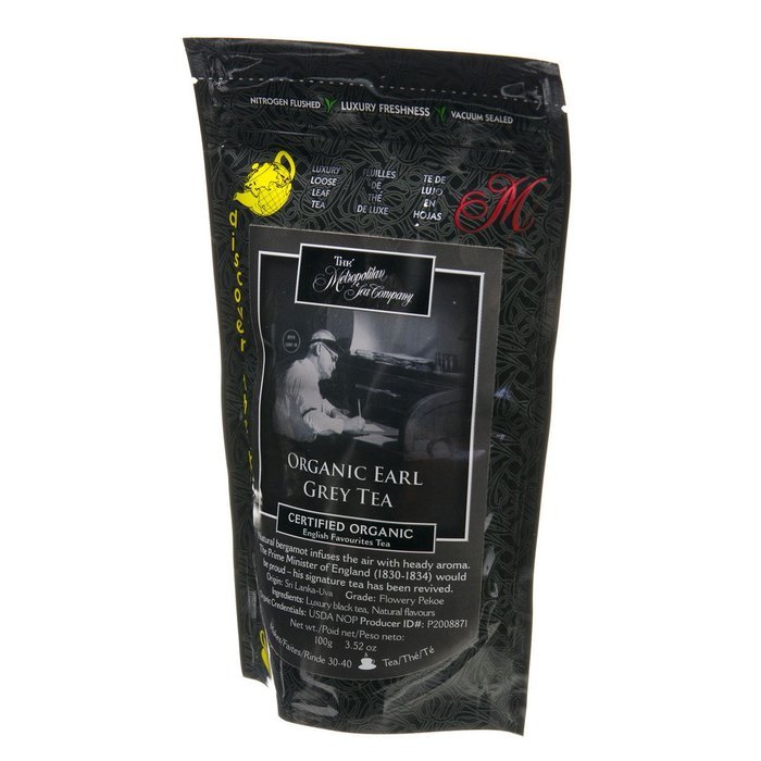 Metropolitan Tea Discovery Loose Tea Pack, Organic Earl Grey Organic, 100gm N2