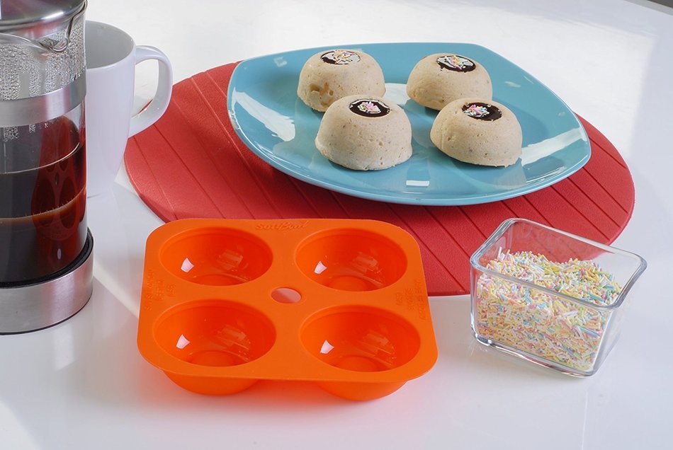 Silicone 4 Half-Sphere Round Mold - Premium Quality - Unique Food Grade, Durable, Attractive By Qvob N20