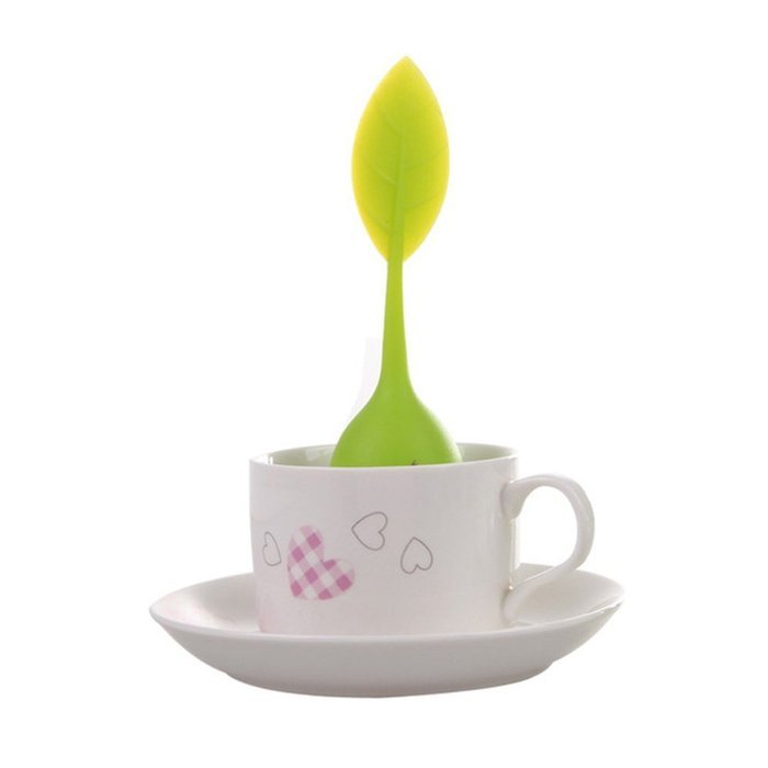 Tea Infuser Leaf Strainer Food Grade Silicone Bag Filter Diffuser With Stainless Steel Ball for Herbal Loose-Blue N7