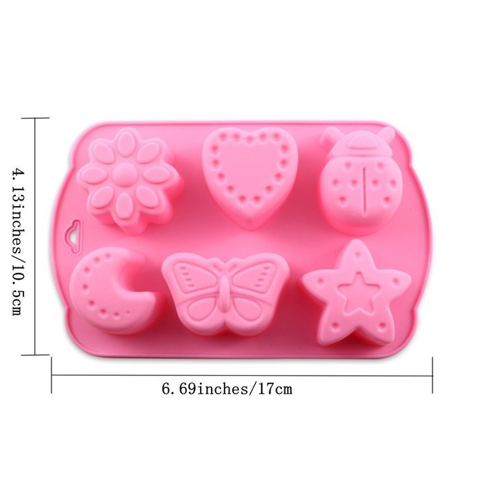 Candy Making Molds, 2PCS YYP [6 Cavity Insect and Moon Shape Mold] Silicone Candy Molds for Home Baking - Reusable... N4