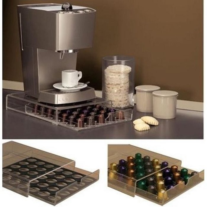 Whirlpool Transparent Coffee Pod Storage Box & Coffee Machine Stand N4