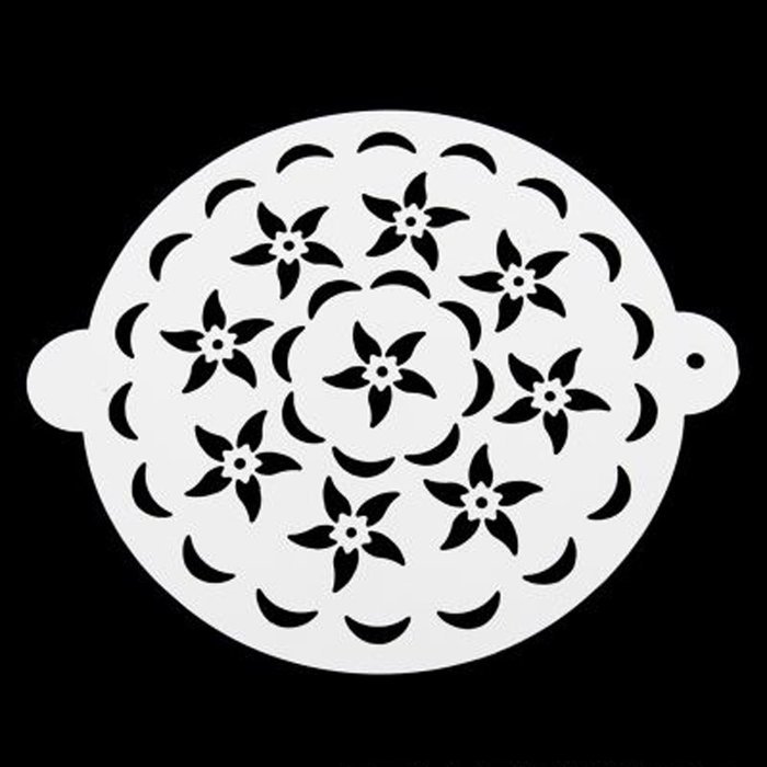 Dealglad 3pcs 8inch Cake Stencils Tiramisu Sugar Icing Template Strew Pad Duster Spray Printing Mold Decorating...