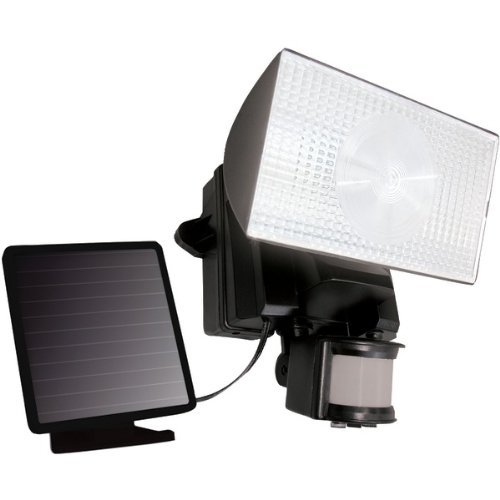 New MAXSA INNOVATIONS 40223 Solar-Powered 50-LED Motion-Activated Outdoor Security Floodlight (Black)
