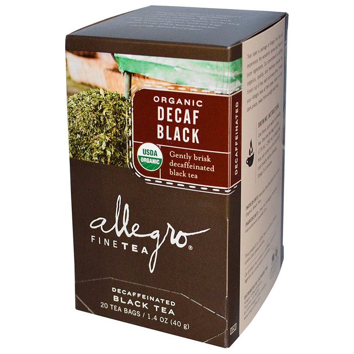 Allegro Fine Tea, Organic, Decaf Black Tea, 20 Tea Bags, 1.4 oz