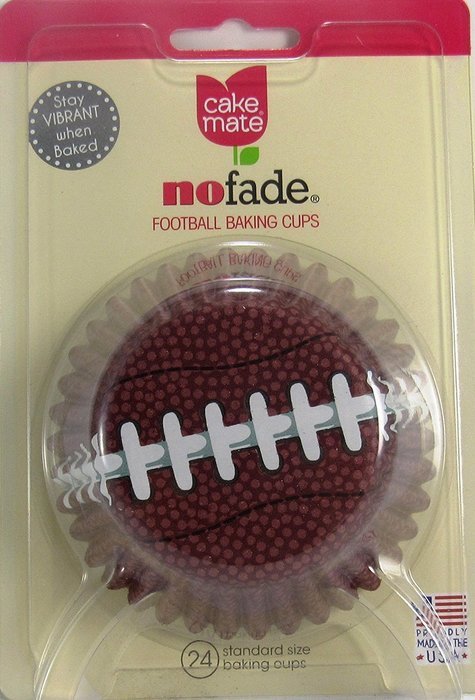 Football Cupcake Liners Set of 24 N2