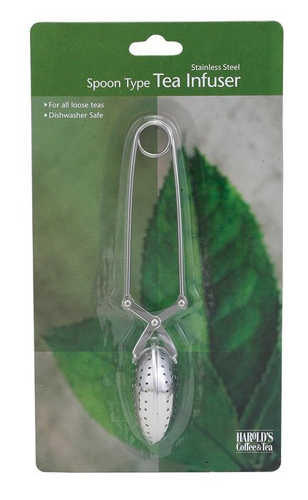 HIC Long Handle Loose Leaf Snap Tea Infuser Spoon, 18/8 Stainless Steel Mesh, 1.5-Inch N2