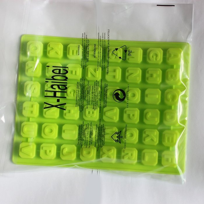 X-Haibei 26 Letters Alphabet Cube Chocolate Candy Silicone Mold Jello Cake Decoration N3