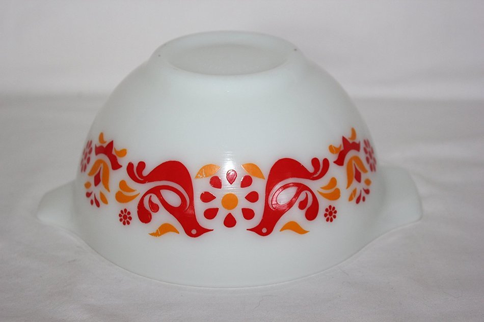Vintage 1970's Glass Pyrex Cinderella " Friendship Pattern " 1 1/2 Pint - Mixing Batter Nesting Bowl #441