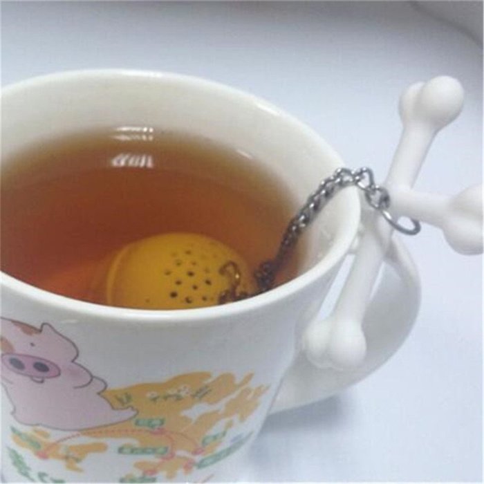Tea Strainers Skull Shape Bones Infuser Silicone Herbal Filter Diffuser N2