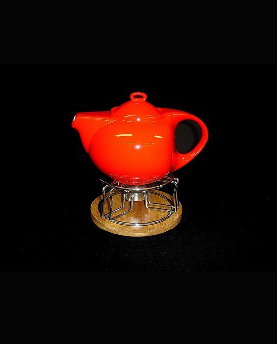 SEAVER Modern Tea Pot Warmer with bambo base N2