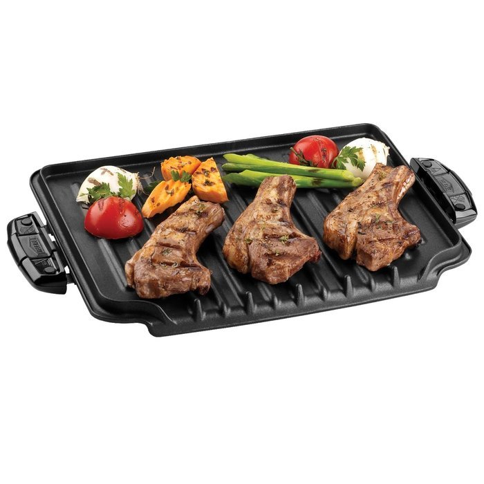 George Foreman GRP4EMB Black Evolve Grill with 2 Grill Plates, 1 Deep-Dish Bake Pan and 1 Cupcake and Muffin Pan... N4