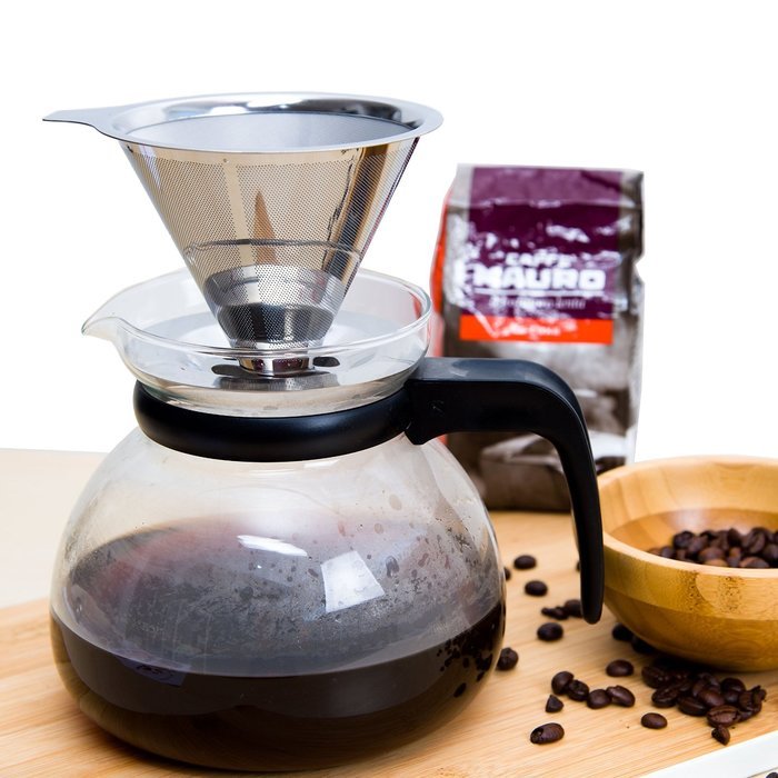 Pour Over Coffee Dripper with Coffee Scoop & Bag Clip- Reusable & Eco-friendly Single Serve Permanent Drip Coffee... N8