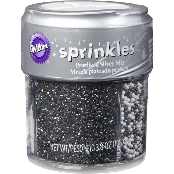 Wilton 710-1261 Silver Pearlized Sprinkles Mix N2
