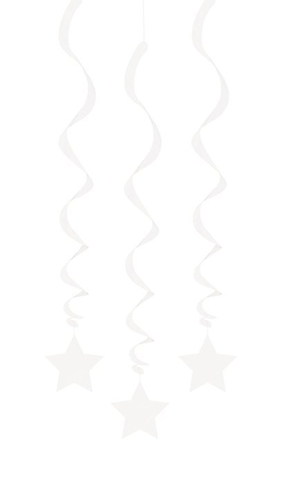 Hanging Star Decorations, 26", Light Blue, 3 Count N16