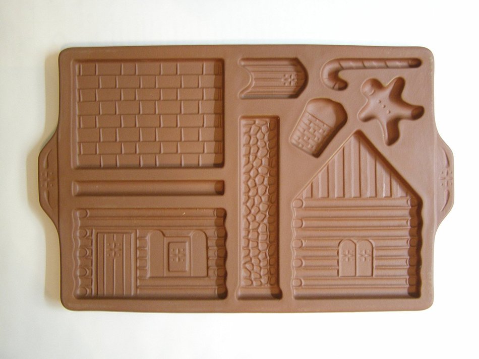 1997 Longaberger Pottery Gingerbread Holiday Home Mold N2