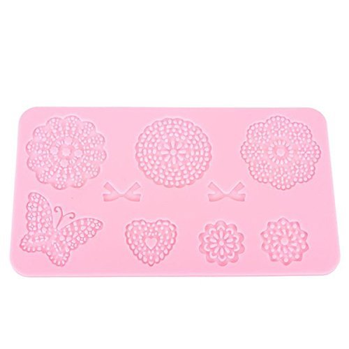 Fondant Cake Silicone Lace Mold Decoration Butterfly Bows Flowers N4