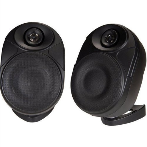 NXG Technology 5 in. Weather Resistant Wireless Indoor/Outdoor Powered Speakers - Black NX-WRW-5B