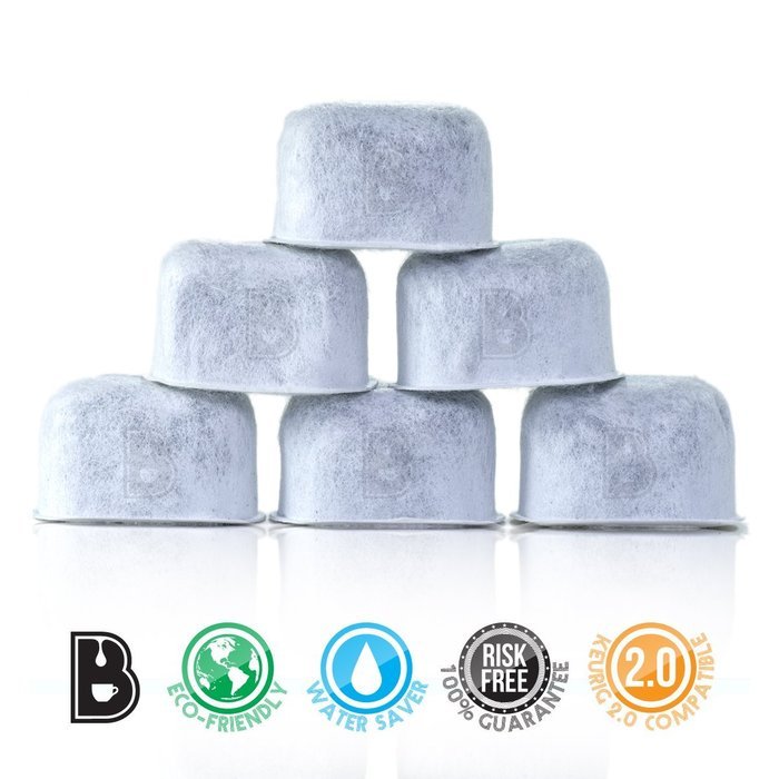 Brewooze Keurig Water Filter Replacement Compatible with 2.0 Keurig Brewers & Other Coffee Makers, Set of 6 N4