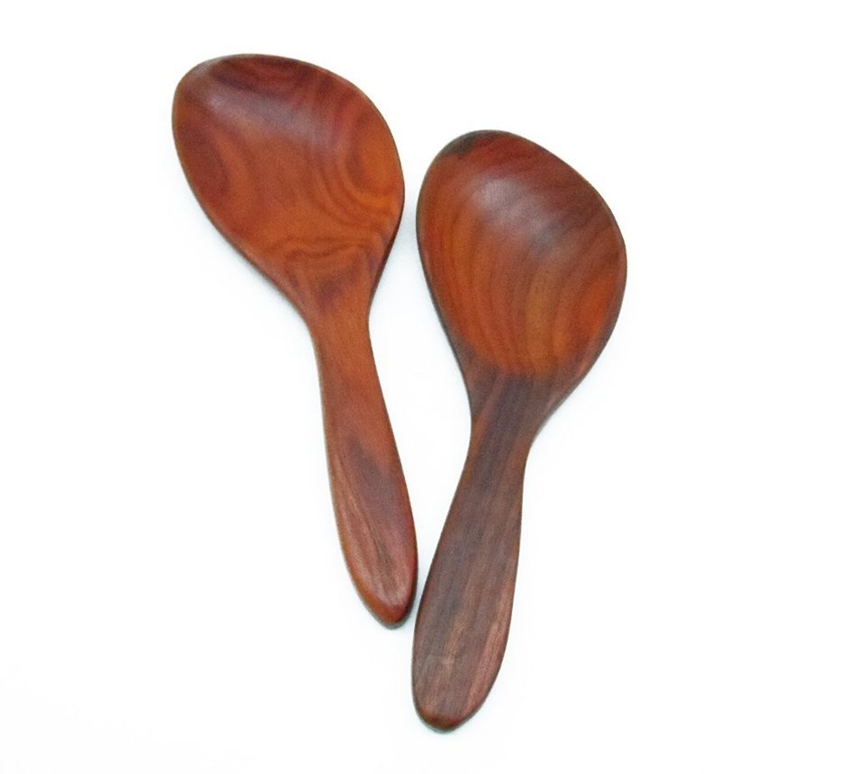 CandyHusky's 2 pcs. Wooden Coffee Tea Scoop Spoons Rosewood
