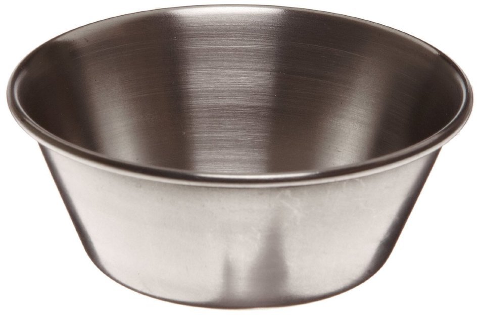 Adcraft OYC-1/PKG Stainless Steel Sauce Cup, 1-1/2-oz. Capacity (3 Pack of 12)