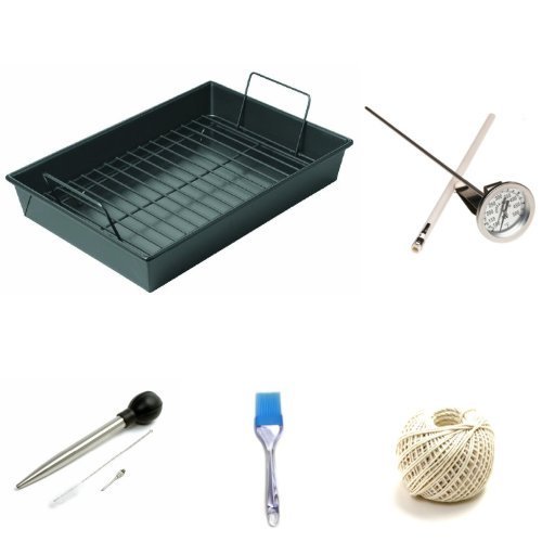 13 by 9 inch Roasting Pan and Accessories Thanksgiving Bundle