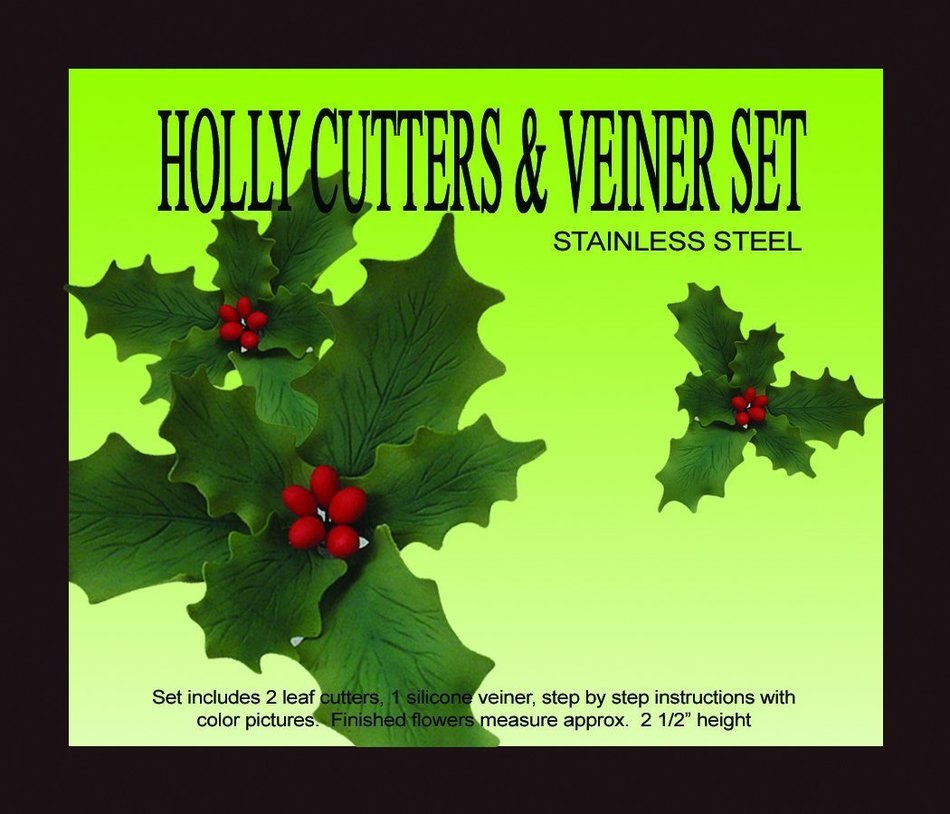 Holly Gumpaste Cutter Set