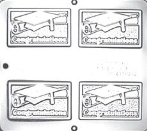 Graduation "Congratulations" Card Chocolate Candy Mold 1528