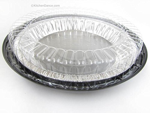 10 Inch Low Dome Plastic Disposable/Reusable Pie Carrier #WJ44 (25) N2