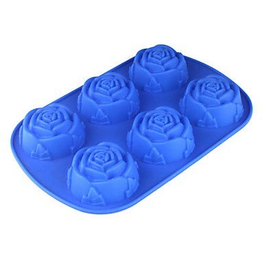 Kaifina Silica Gel Rose Shaped Cake Pan Mold