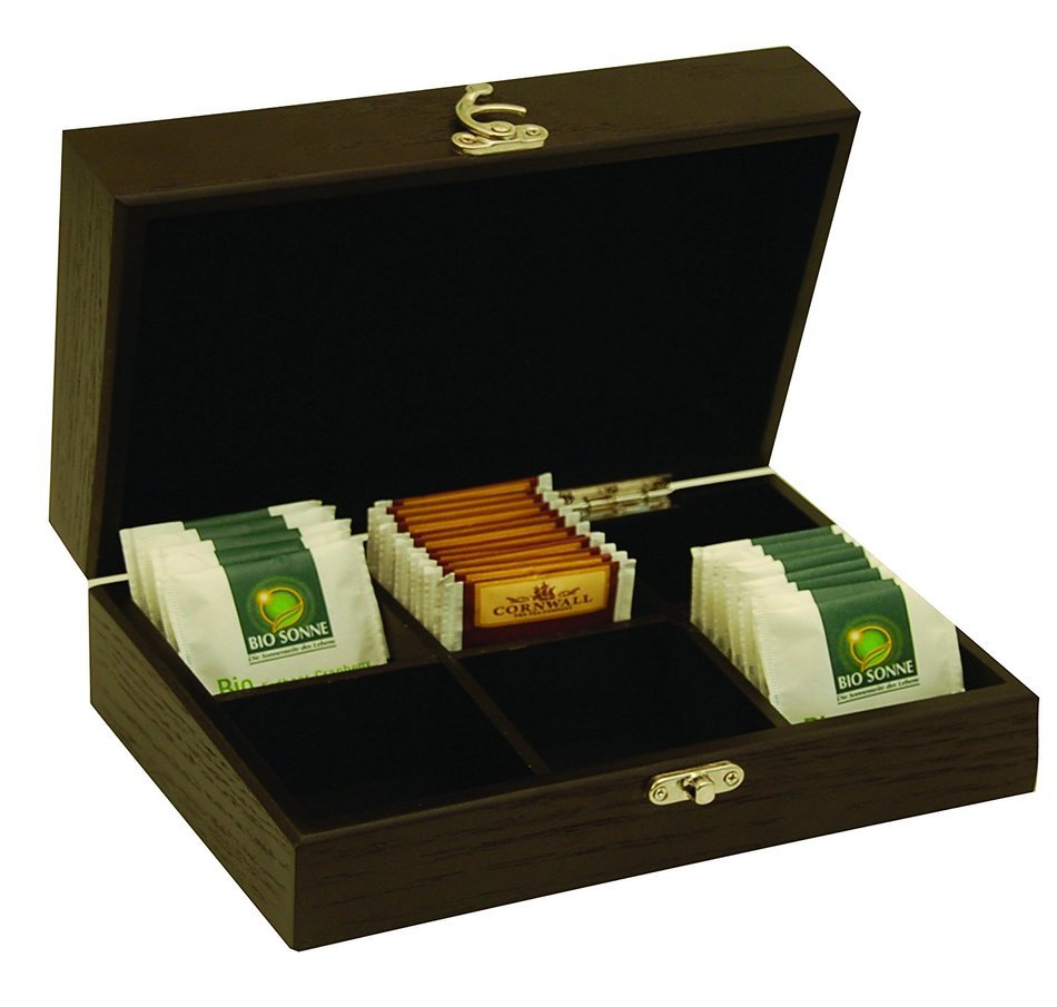 Tea Box Hardwood with 6 Compartments