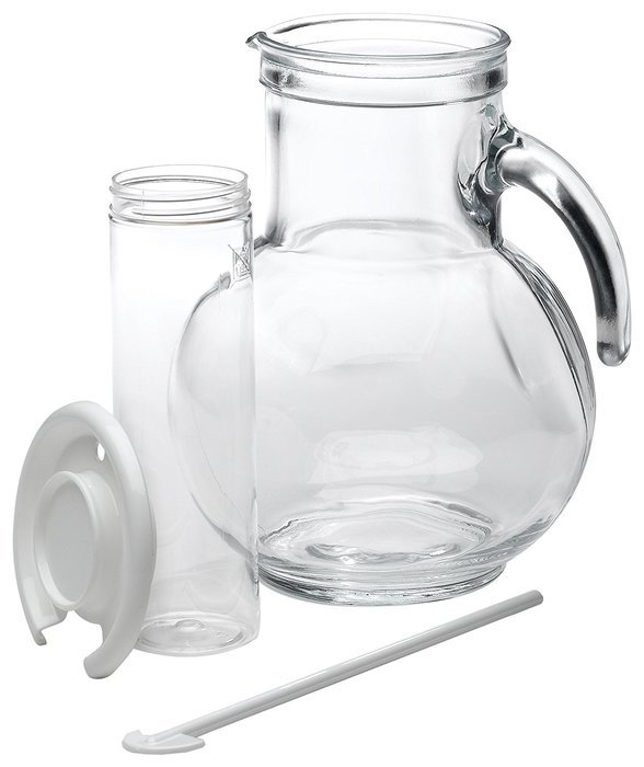 Bormioli Rocco Kufra Glass Pitcher with Ice Container and Lid, 72 3/4 oz N2