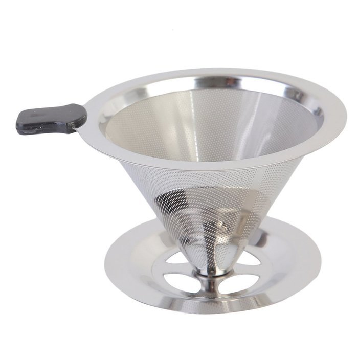 Tobete Stainless Steel Coffee Filter Reusable Pour Over Coffee Dripper Single Cup Make Tool N8