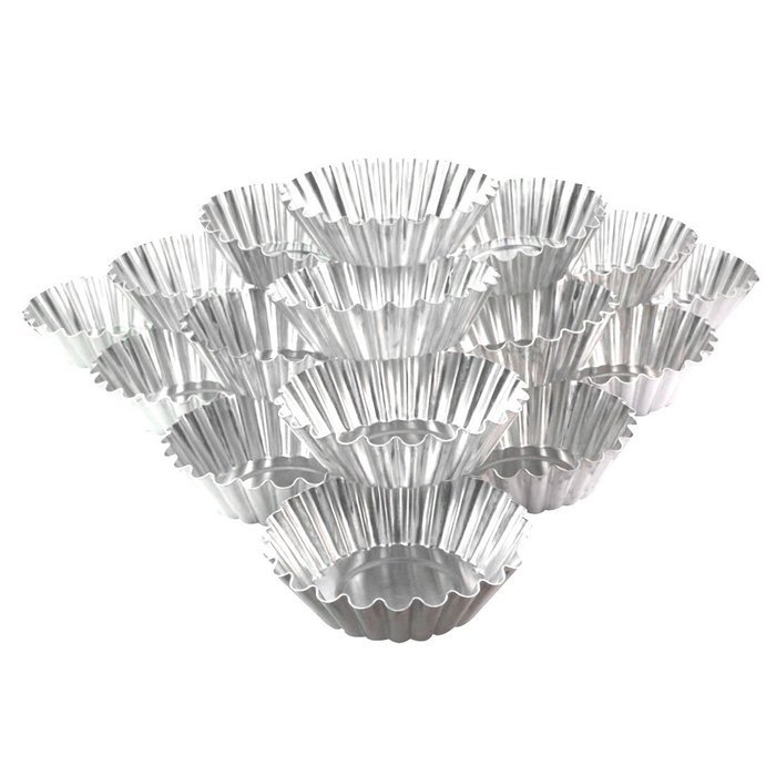 HOVEOX Aluminum Cupcake Egg Tart Cake Cookie Mold Lined Mould Tin Baking Tool ( 20 pcs ) N3